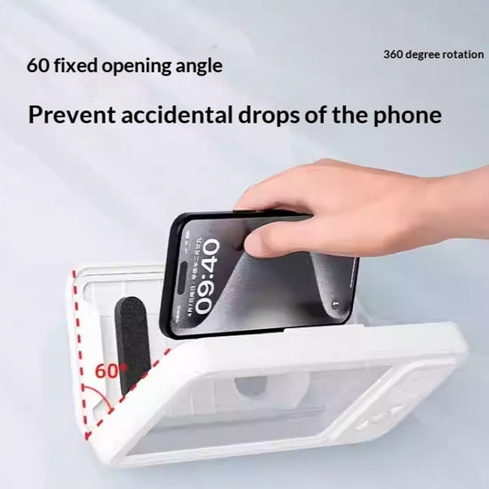 Bathroom Waterproof Rotation Mobile Phone Case with Bluetooth Speaker