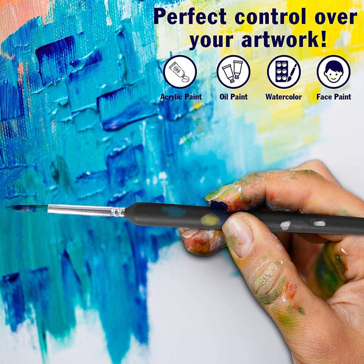 Luxerlife 11 Pieces Fine Detail Paint Brush Miniature Painting Brushes Kit Micro