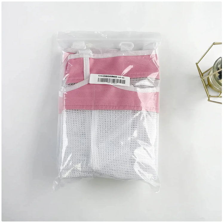 4 - Compartment Mesh Toy Storage Bag - Organize Toys Neatly