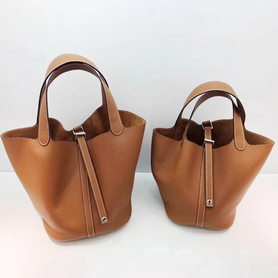 MENDY Women Genuine Leather Tote Bag