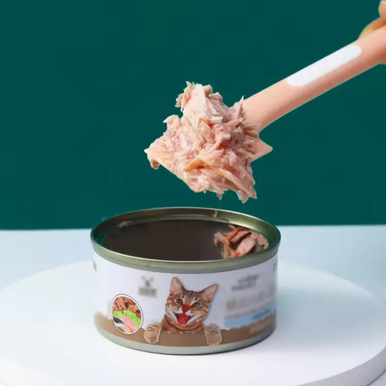 Pet food jar spoon and lid cat pattern element design suitable for wet food cans snacks easy to clean and convenient to use
