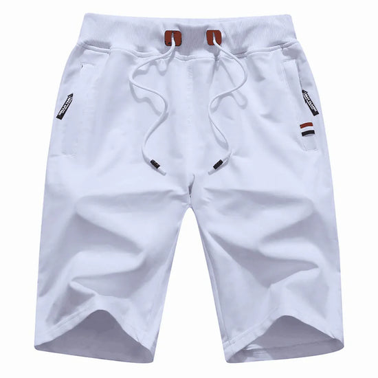 Mens Summer Solid Color Breathable Drawstring Shorts