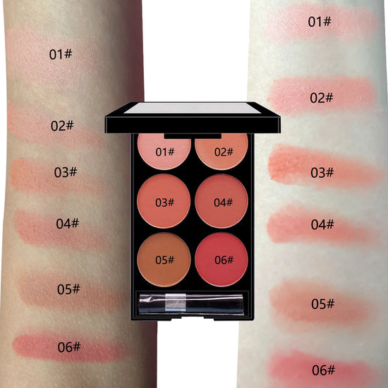 Multi-colour blush and contouring all-in-one palette