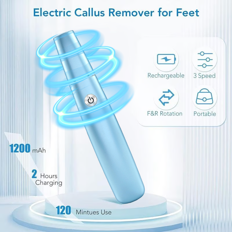 Electric Feet Callus Remover USB Rechargeable Electric Foot Grinder For Removing Dead Skin Feet Calluses Pedicure Care Tools