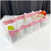 4 - Compartment Mesh Toy Storage Bag - Organize Toys Neatly