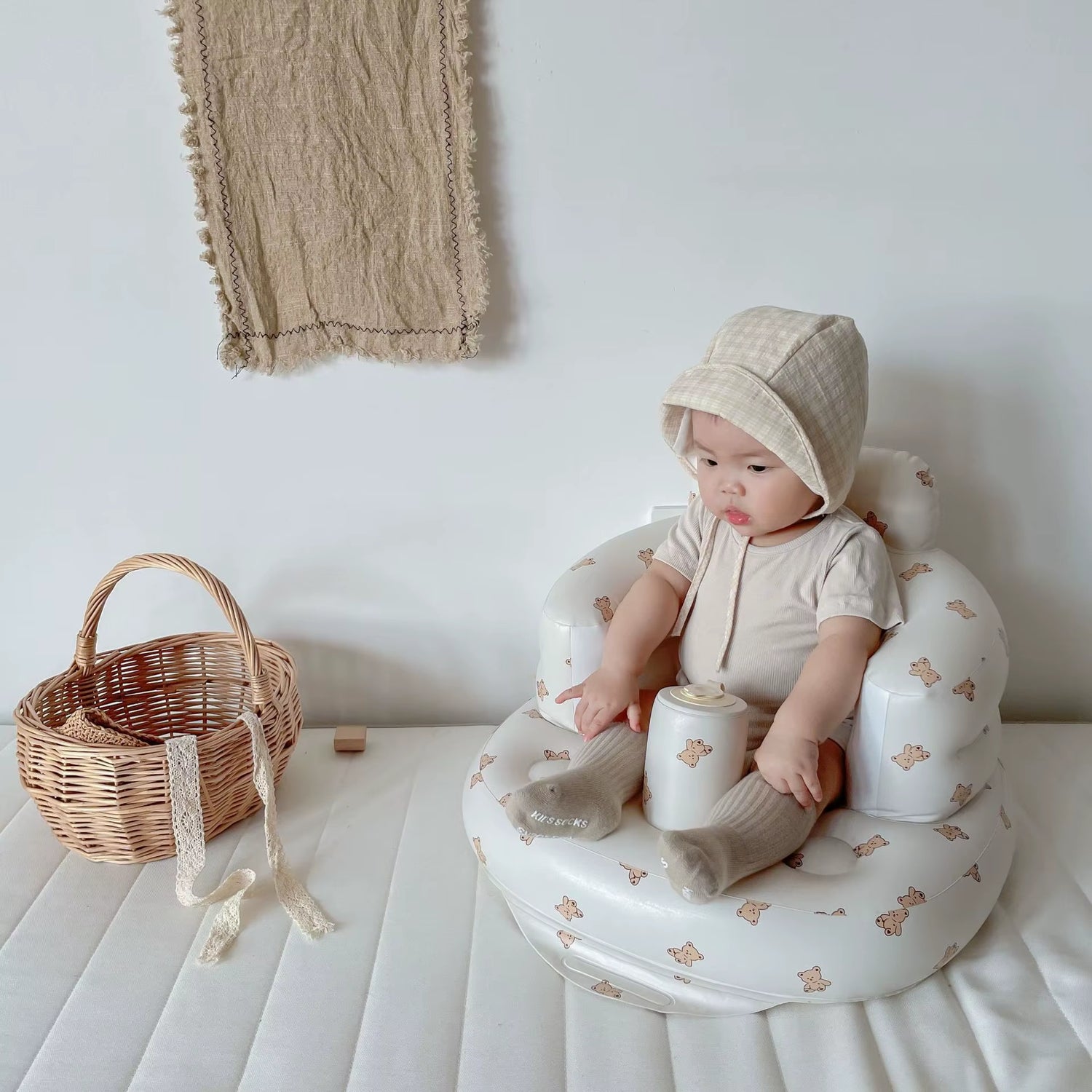 Inflatable Chair Baby Seats and Sofas Armchair Child Portable Lounger Foldable Baby Feeding Chair Bathing Stool Toddler Seater