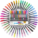 SAYEEC 48 Packs Colour Gel Ink Pens Set Glitter Metallic Gel Pens Art Markers Fo