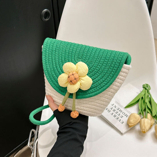 Cute Flowers Straw Bag Women&