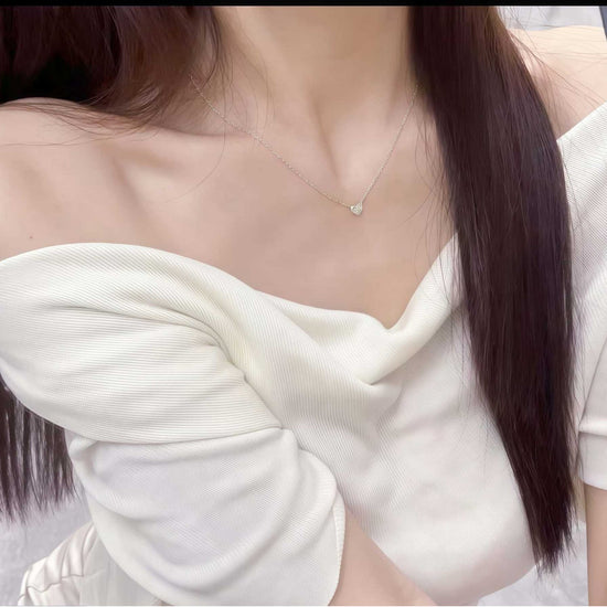 Love Necklace S925 Sterling Silver Plated 18K Gold