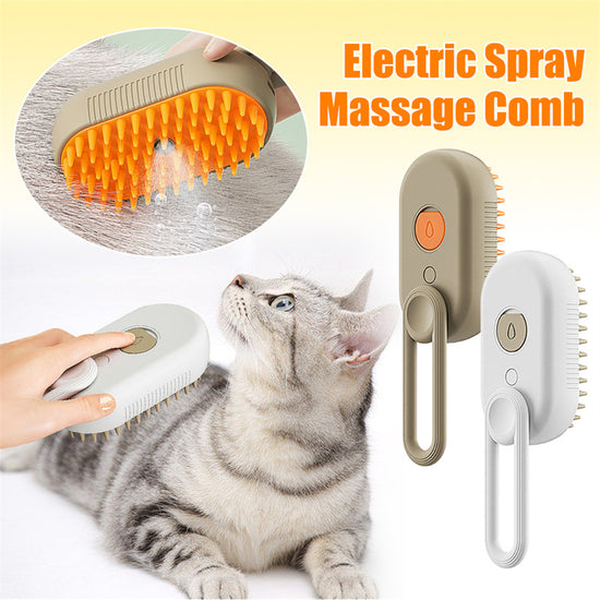 Pets 3 In 1 Electric Spray Steam Brush