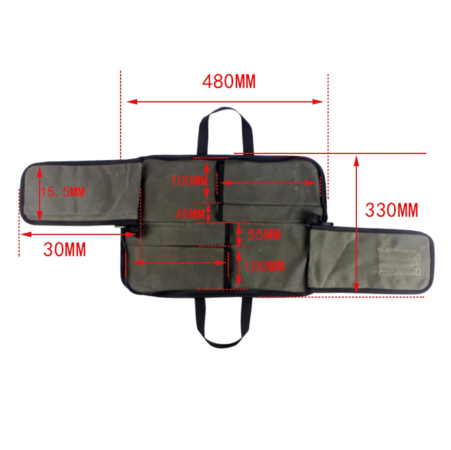 Portable Knife Roll Bag - Travel Chef Knife Storage Case with Multiple Pockets