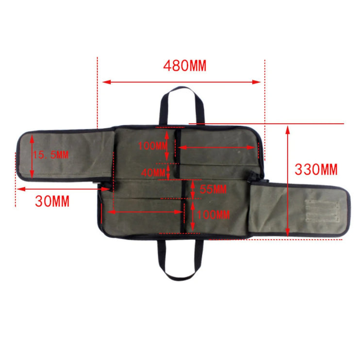Portable Knife Roll Bag - Travel Chef Knife Storage Case with Multiple Pockets