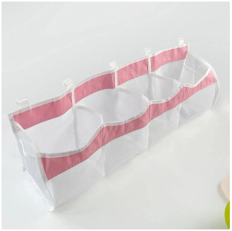 4 - Compartment Mesh Toy Storage Bag - Organize Toys Neatly