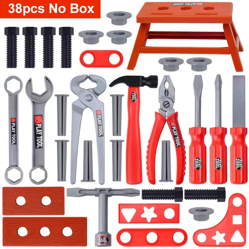 Children'S Tool Set with Electric Toy Drill Kids Power Construction Toy Pretend Play Toy Tools Kit for Toddler Boys Girls Child