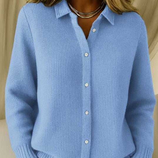 Women Knitted Lapel Sweater