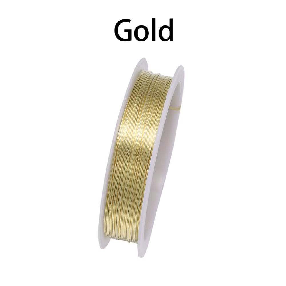 1 Roll 0.2/0.3/0.4/0.5/0.6/0.7/0.8/1Mm Sturdy Copper Wire Beading Wire for Bracelet Necklace DIY Jewelry Making Accessories
