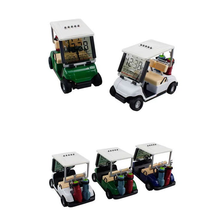 Mini Golf Cart Alarm Clock LCD Digital Date Display Perfect Gift Desk Decoration Golf Accessories