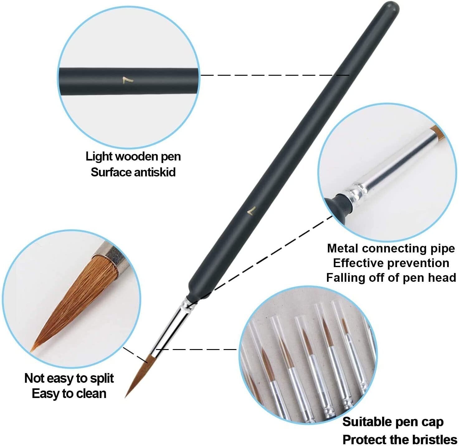 Luxerlife 11 Pieces Fine Detail Paint Brush Miniature Painting Brushes Kit Micro