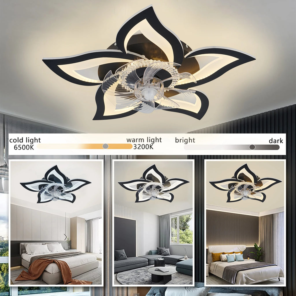 IRALAN home appliances LED ceiling fan light modern smart switch ceiling fan with light home interior decoration fan light