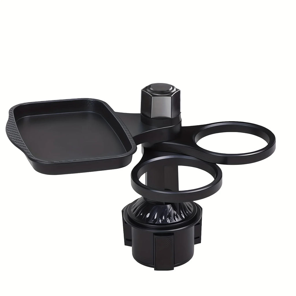2025 New Car Cup Holder Tray-Expander-3 In 1 Detachable Food Table Tray With Solid Base-Road Trip Essentials Accessories Gadgets