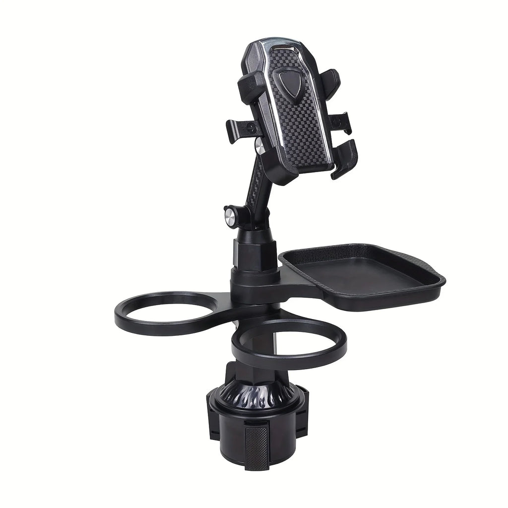 2025 New Car Cup Holder Tray-Expander-3 In 1 Detachable Food Table Tray With Solid Base-Road Trip Essentials Accessories Gadgets