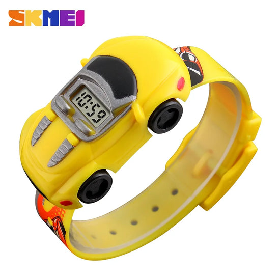 SKMEI Cartoon Car Kids Watch with Date and Time