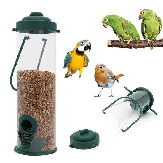 PVC material bird feeder seed feeding pet supplies hanging garden fence bird feeding tool bird feeder outdoor feeding supplies