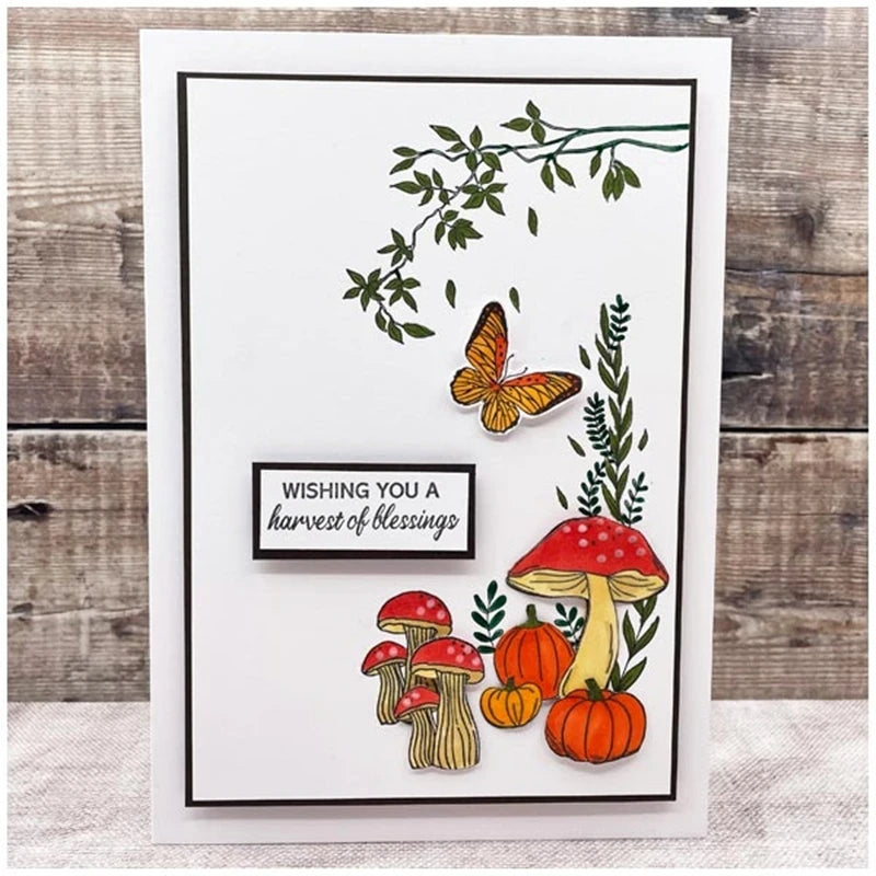 Christmas Wishes Autumn Leaves Lace Clear Stamps for Scrapbooking For Paper Making Frame Card Craft Transparent Seal