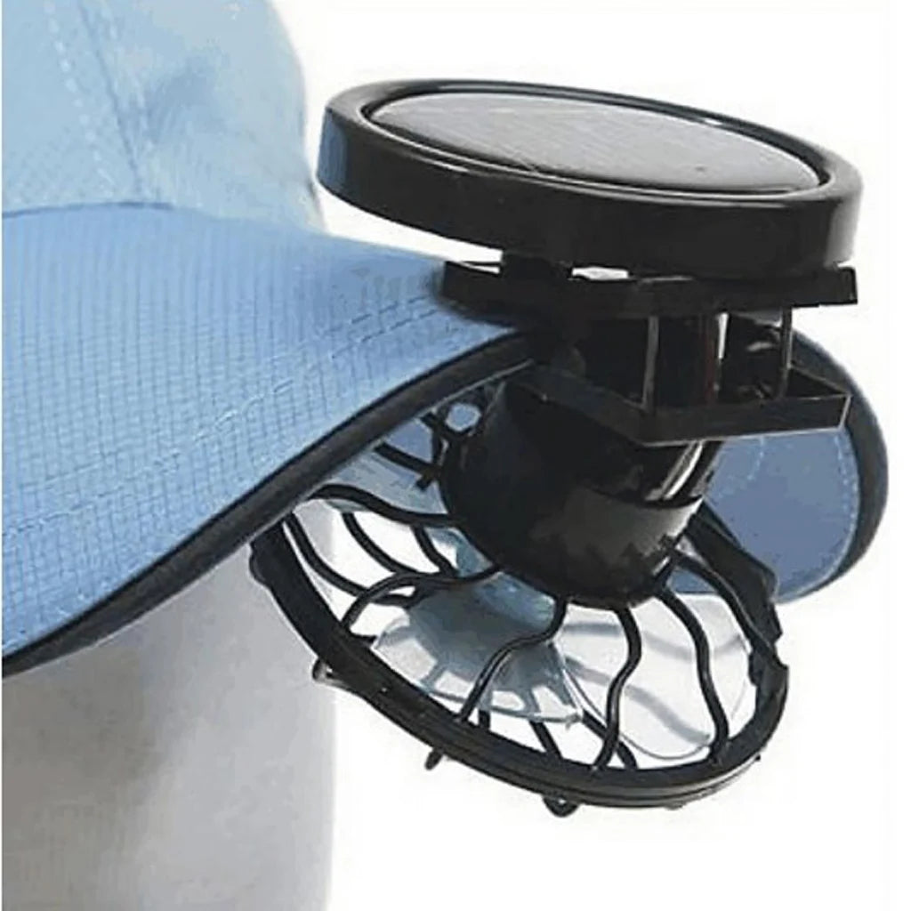 Clip On Cap Mini Solar Fan Portable Summer Traveling Sun Energy Power Cooling Fans for Outdoor Camping Fishing