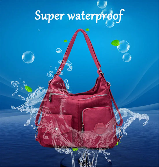 Lady Waterproof Nylon Crossbody Backpack Bags