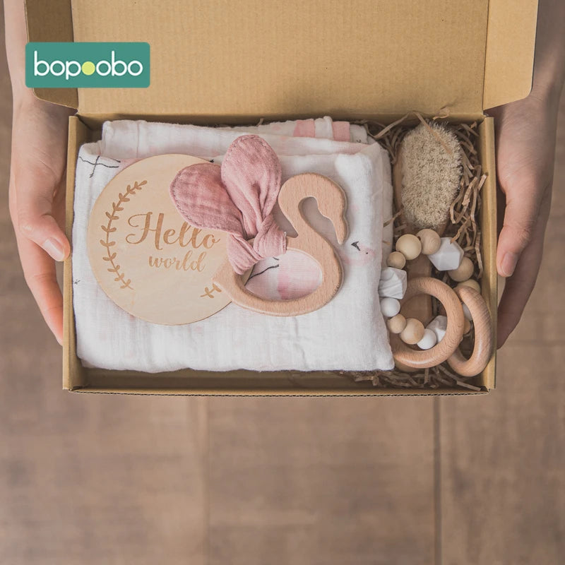 Baby drool Towel Toy Set Milestone Cards Accessories Photography Props Monthly Growth Commemoration Babies Photos Birth Gift Set