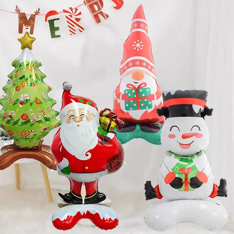 Christmas Decorations 2024 Balloon Santa Claus Snowman Xmas Tree Balloon Christmas Party Home Decor Navidad Natal New Year