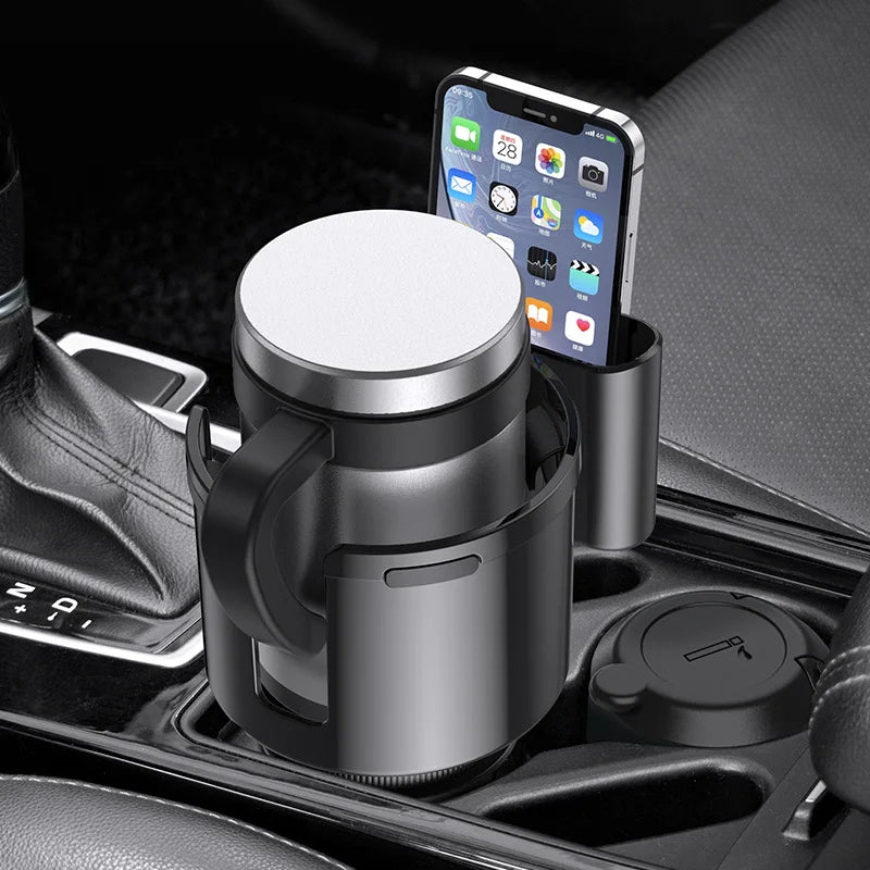 Car Cup Holder Expander Cupholder Adapter Multipurpose Auto Interior Expandable Organizer Storage Accessories With Phone Holder