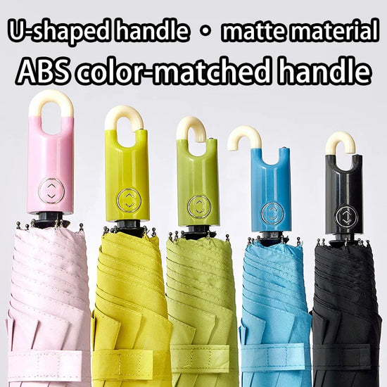 Doughnut Hook Umbrella Black Rubber Automatic Umbrella Buckle Rain Rain Dual Purpose Sunscreen UV Protection Sunshade Umbrella