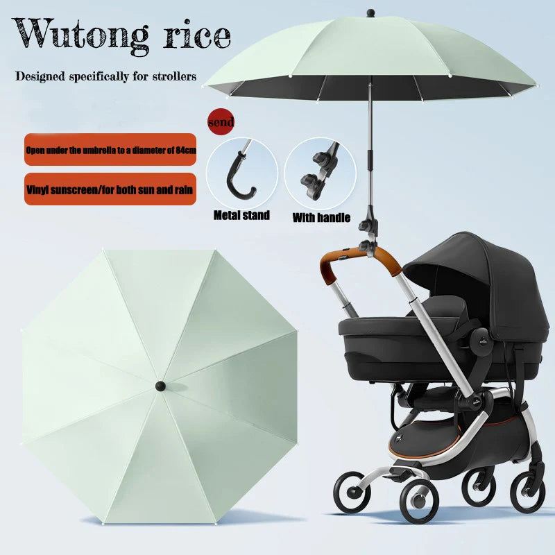 Baby Stroller Sunshade Baby Tricycle Universal Hand Push Children's Stroller Umbrella Children's Walking Tools Sun Protection