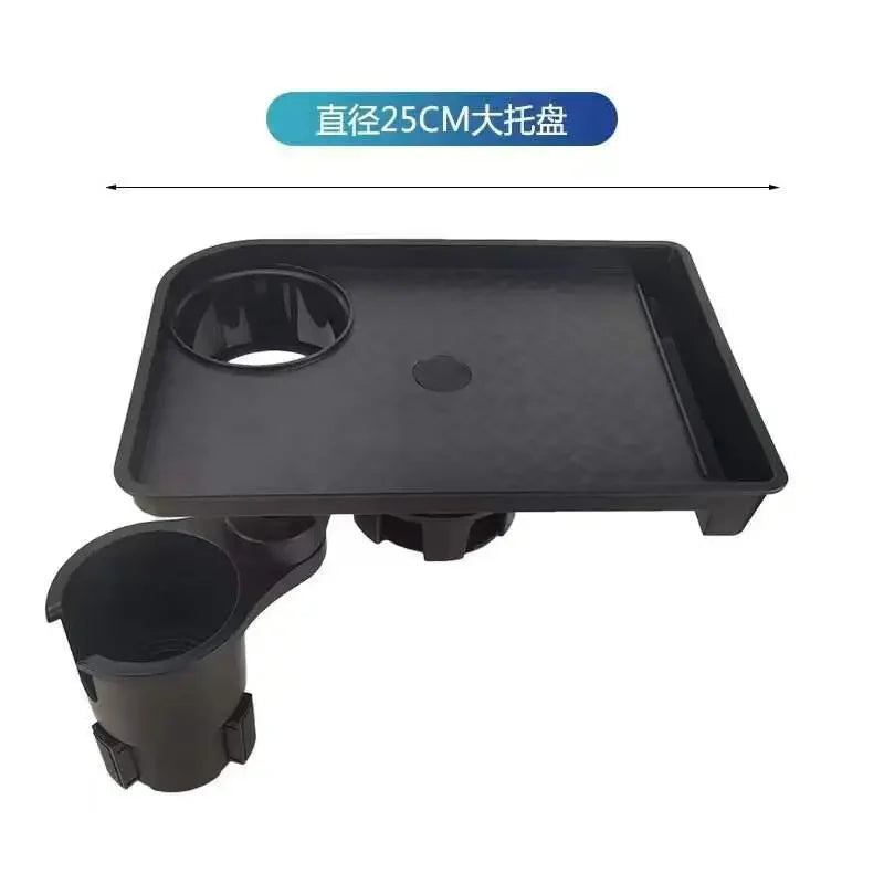 Universal Car Cup Holder Tray With Dual Cup Holder Organized Table Food Car Tray Portable Adjustable Drink Stand