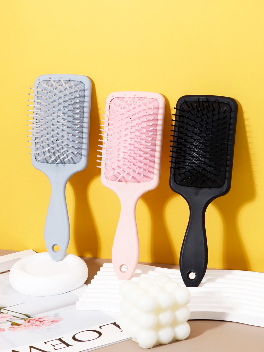 Massage air cushion comb-anti-static air cushion brush,square air cushion comb,ABS plastic handle,Special for real hair wigs