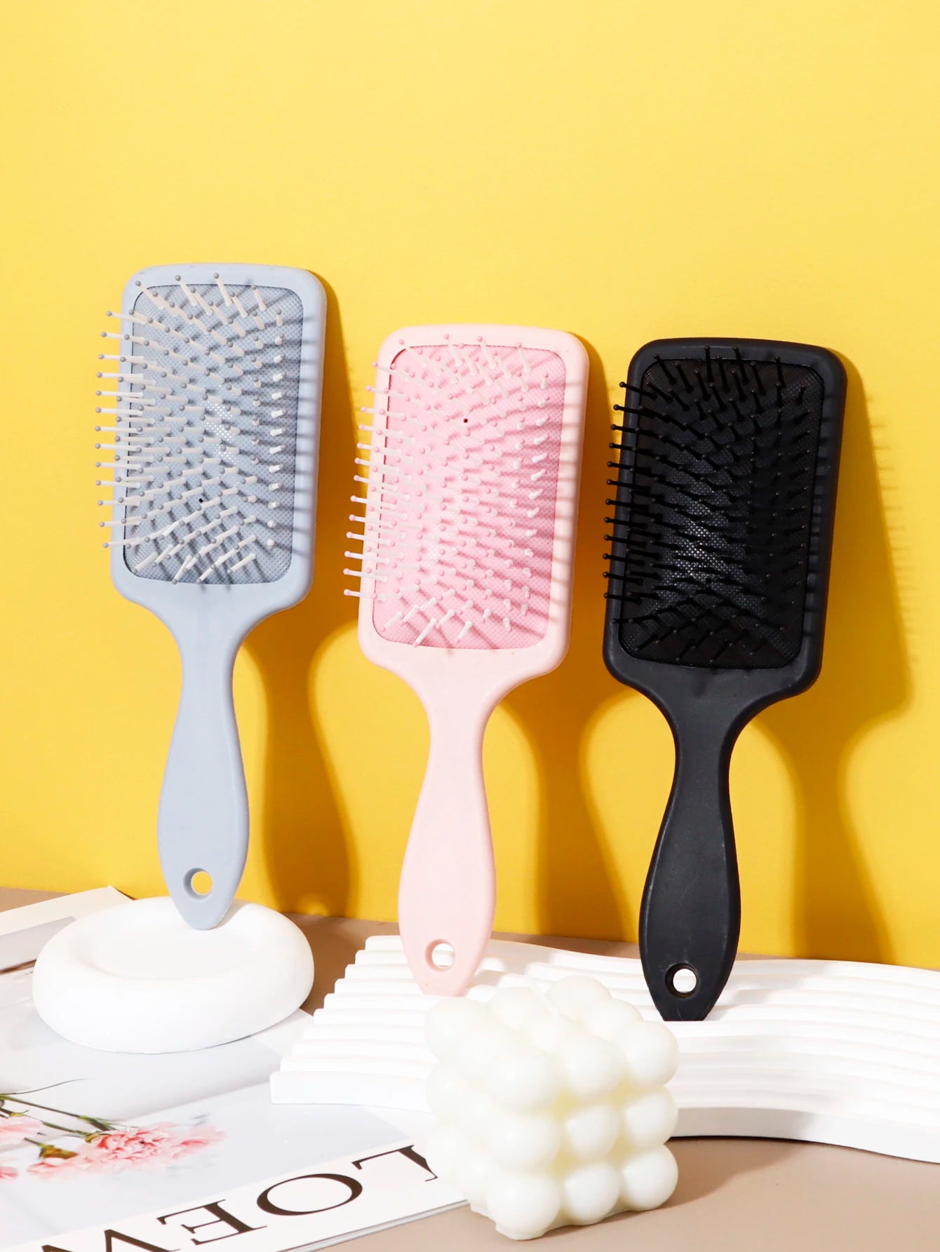 Massage air cushion comb-anti-static air cushion brush,square air cushion comb,ABS plastic handle,Special for real hair wigs