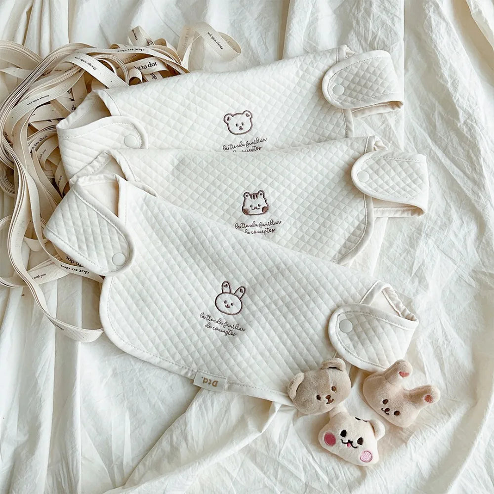 3pcs/Set Waterproof Baby Bibs Muslin Saliva Towel Cotton Shoulder Pad Bite Cushion Baby Accessories Girl Burp Cloth