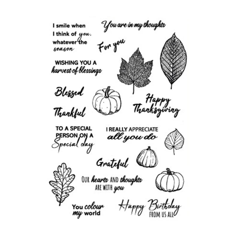 Christmas Wishes Autumn Leaves Lace Clear Stamps for Scrapbooking For Paper Making Frame Card Craft Transparent Seal