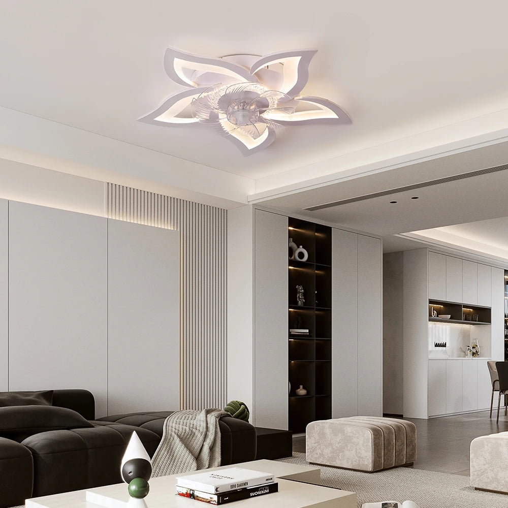 IRALAN home appliances LED ceiling fan light modern smart switch ceiling fan with light home interior decoration fan light