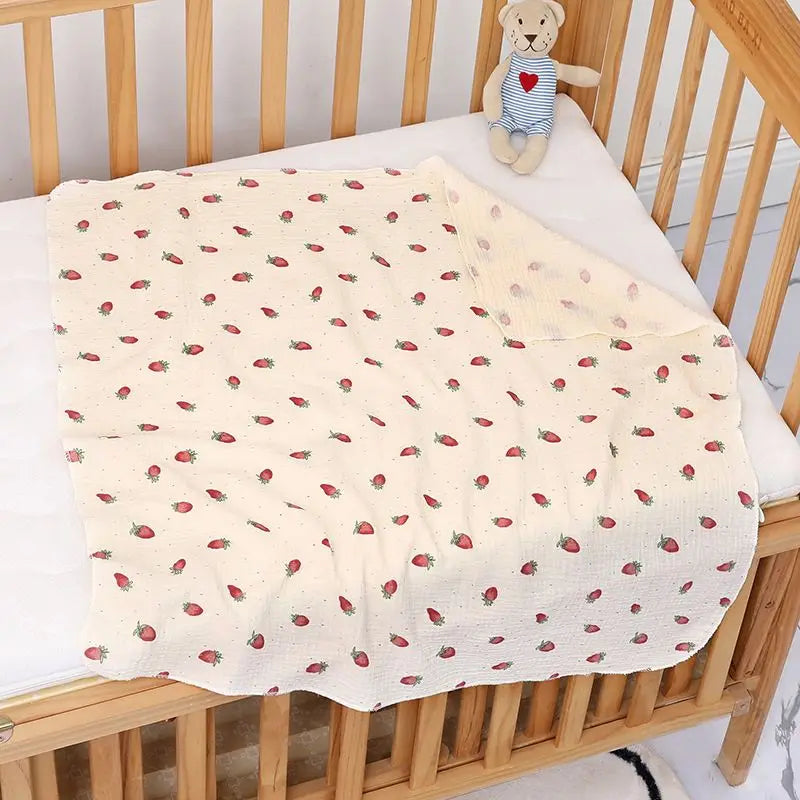 Baby Receive Blanket for Newborn Cotton Muslin Swaddle Blanket Bedding Infant Bath Towel Baby Items Mother Kids