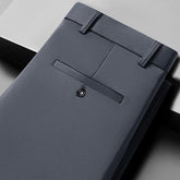 Mens Thin Stretch Straight Summer Pants Silky No-Iron Fabric