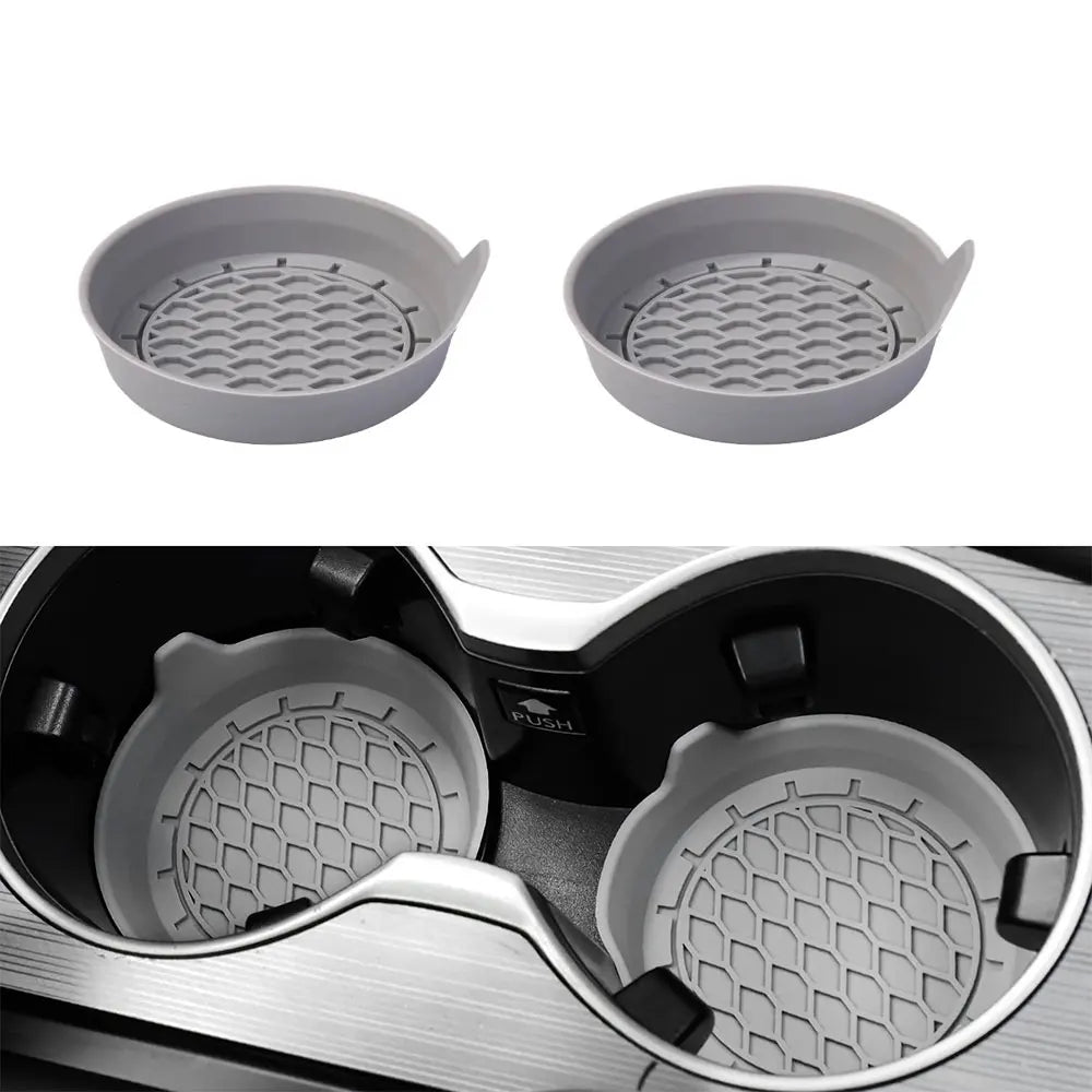 2/4pcs Car Cup Holder Coaster Silicone Cup Holder Insert Universal Non-Slip Cup Holders Car Accessories Interior Silent Cup Pad