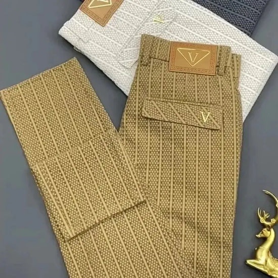 Mens Breathable Printed Thin Casual Summer Pants