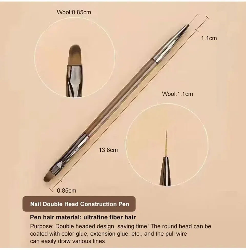 9PCS Nail Brush Liner DIY Painting Pen Manicure Acrylic Drawing Brush for Nail Art Design Nails Tip Display Painting Tool