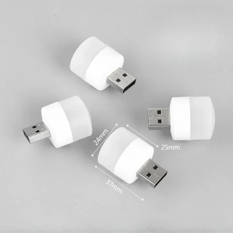 3-5Pcs Mini USB Night Light Warm White Eye Protection Book Reading Lights usb Plug Computer Mobile Power Charging LED night Lamp