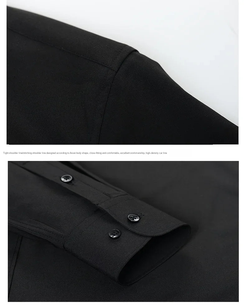 mens long sleeve black shirt