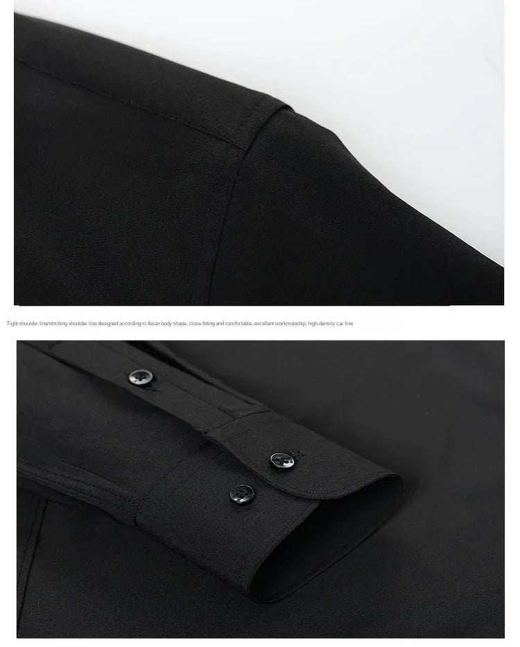 mens long sleeve black shirt