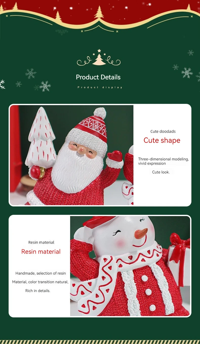 Christmas Snowman Christmas Tree Ornaments American Creative Home Desktop Party Decorations Resin Items Children'S Holiday Gifts